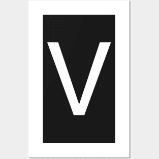 Helvetica V in white Posters and Art